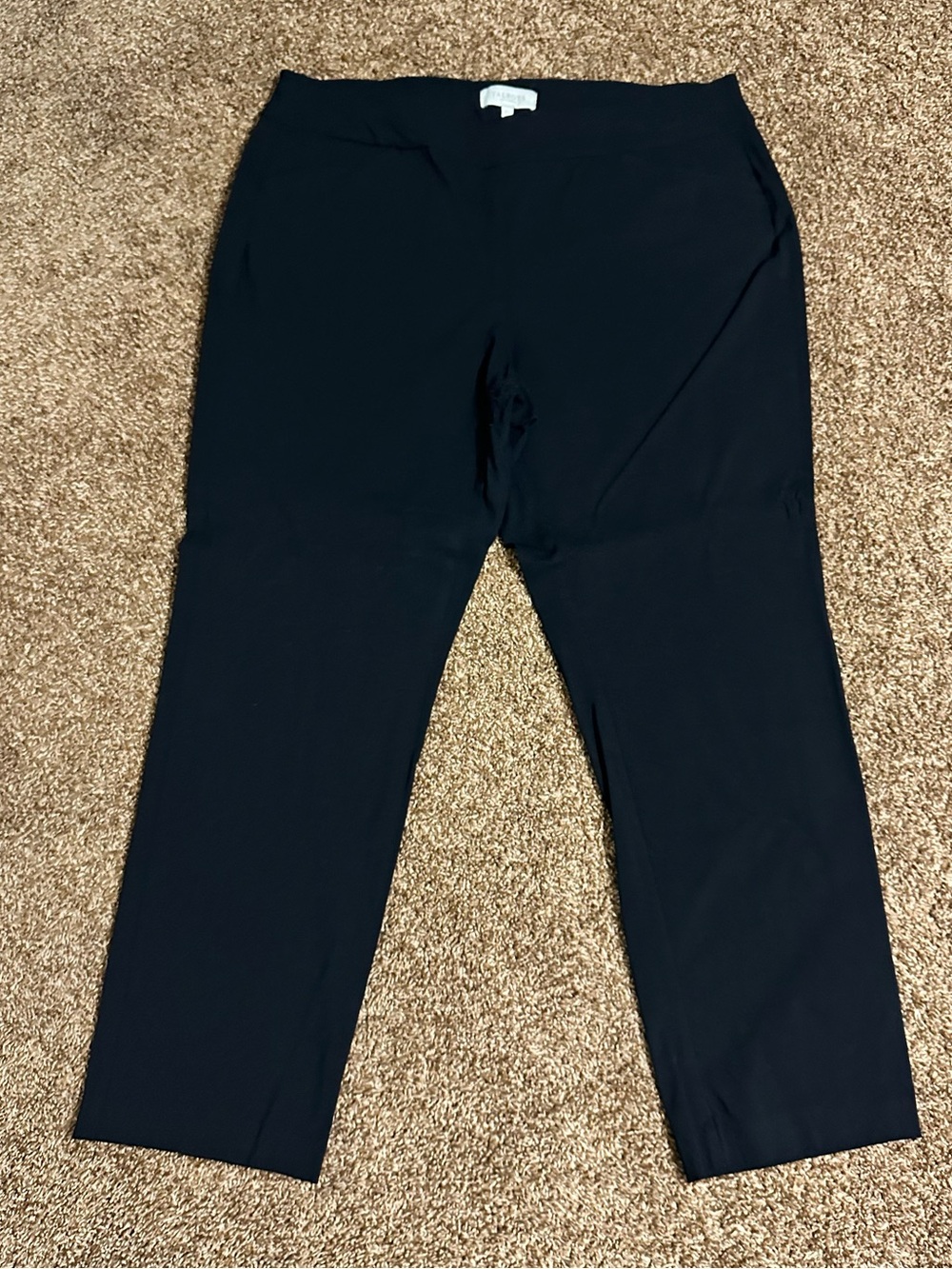 Talbots Black Ponte Pull On Dress Pants size 16W